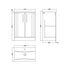 Deco Soft Black 600mm Floor Standing 2 Door Vanity & Basin