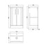 Deco Soft Black 500mm Floor Standing 2 Door Vanity & Basin