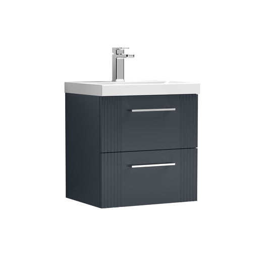 nuie 500mm wall hung 2 drawer vanity basin 1dpf1492a, Nuie, Wall Hung Vanity Unit, 1