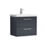 nuie 600mm wall hung 2 drawer vanity basin 1dpf1493a, Nuie, Wall Hung Vanity Unit, 1