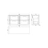 nuie 1200 wall hung 4 drawer vanity laminate worktopdpf193lbg2, Nuie, Wall Hung Vanity Unit, 2