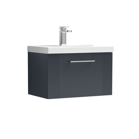 nuie 600mm wall hung single drawer vanity basin 1dpf1494a, Nuie, Wall Hung Vanity Unit, 1