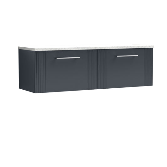 nuie 1200 wall hung 2 drawer vanity laminate worktopdpf1494lsw2, Nuie, Wall Hung Vanity Unit, 1