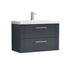 nuie 800mm wall hung 2 drawer vanity basin 1dpf1495a, Nuie, Wall Hung Vanity Unit, 1