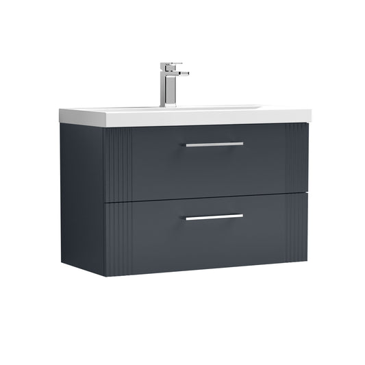 nuie 800mm wall hung 2 drawer vanity basin 1dpf1495a, Nuie, Wall Hung Vanity Unit, 1