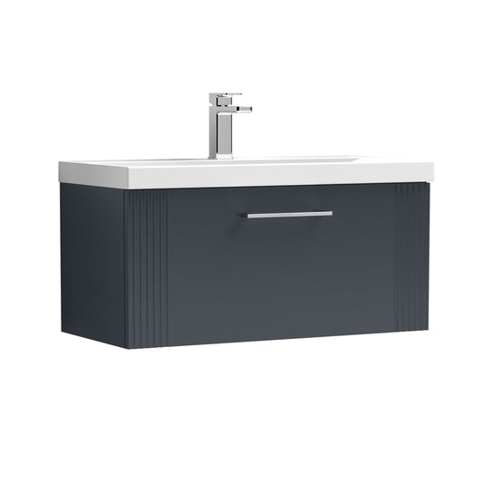 nuie 800mm wall hung single drawer vanity basin 1dpf1496a, Nuie, Wall Hung Vanity Unit, 1