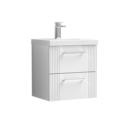 nuie 500mm wall hung 2 drawer vanity basin 1dpf192a, Nuie, Wall Hung Vanity Unit, 1