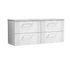 nuie 1200 wall hung 4 drawer vanity laminate worktopdpf193lbg2, Nuie, Wall Hung Vanity Unit, 1