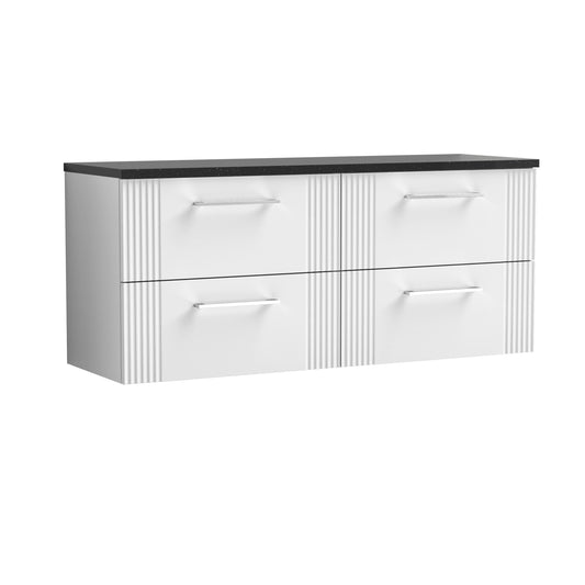 nuie 1200 wall hung 4 drawer vanity laminate worktopdpf193lsb2, Nuie, Wall Hung Vanity Unit, 1