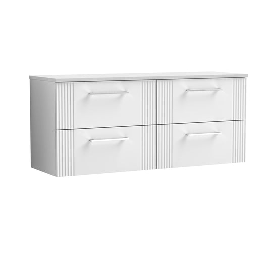 Nuie 1200mm Wall Hung 4 Drawer Vanity & Worktop