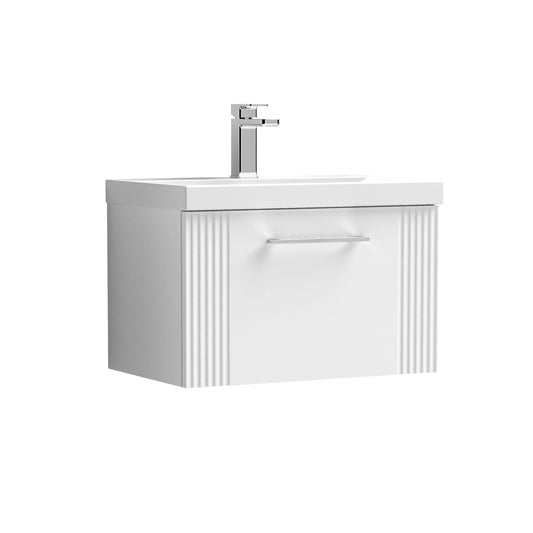 nuie 600mm wall hung single drawer vanity basin 1dpf194a, Nuie, Wall Hung Vanity Unit, 1