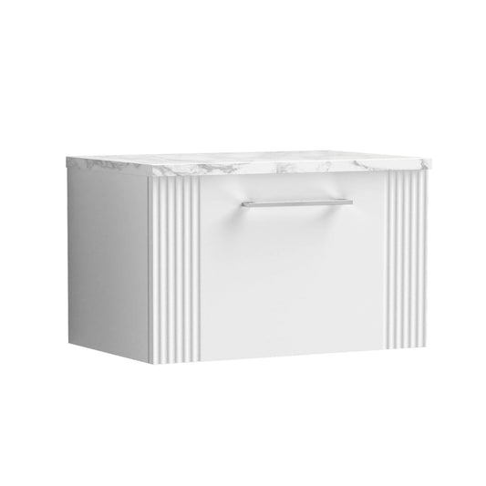 nuie 600 wall hung single drawer vanity laminate worktopdpf194lcm, Nuie, Wall Hung Vanity Unit, 1