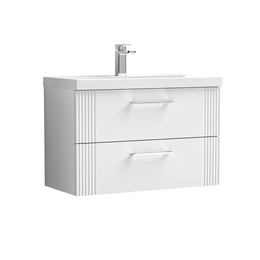 nuie 800mm wall hung 2 drawer vanity basin 1dpf195a, Nuie, Wall Hung Vanity Unit, 1