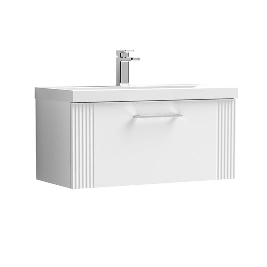 nuie 800mm wall hung single drawer vanity basin 1dpf196a, Nuie, Wall Hung Vanity Unit, 1