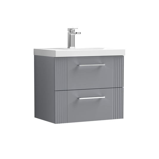 nuie 600mm wall hung 2 drawer vanity basin 1dpf293a, Nuie, Wall Hung Vanity Unit, 1