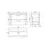 Deco Soft Black 800mm Wall Hung 2 Drawer Vanity & Mid-Edge Basin