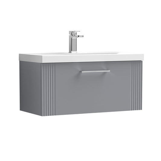 nuie 800mm wall hung single drawer vanity basin 1dpf296a, Nuie, Wall Hung Vanity Unit, 1