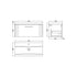 Deco Soft Black 800mm Wall Hung Single Drawer Vanity & Mid-Edge Basin