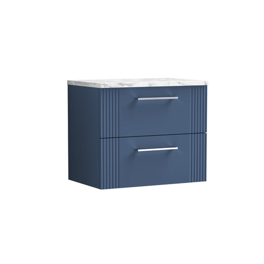 nuie 600 wall hung 2 drawer vanity laminate worktopdpf393lcm, Nuie, Wall Hung Vanity Unit, 1