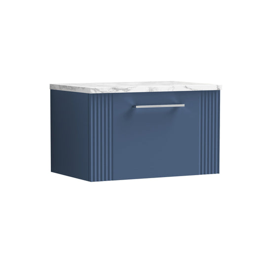 nuie 600 wall hung single drawer vanity laminate worktopdpf394lcm, Nuie, Wall Hung Vanity Unit, 1