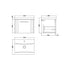 Deco Satin White 500mm Wall Hung Single Drawer Vanity & Mid-Edge Basin