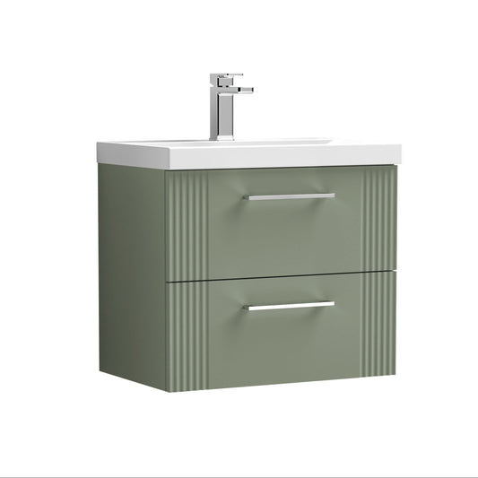 nuie 600mm wall hung 2 drawer vanity basin 1dpf893a, Nuie, Wall Hung Vanity Unit, 1