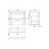 Deco Soft Black 600mm Wall Hung 2 Drawer Vanity & Mid-Edge Basin