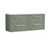 nuie 1200 wall hung 4 drawer vanity laminate worktopdpf893lsw2, Nuie, Wall Hung Vanity Unit, 1