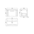 Deco Soft Black 600mm Wall Hung Single Drawer Vanity & Mid-Edge Basin