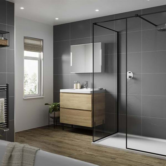 Multipanel Dust Grey Tile Effect Shower Panel
