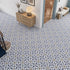 Bello Brighton Matt Blue Patterned Floor Tiles 45x45mm