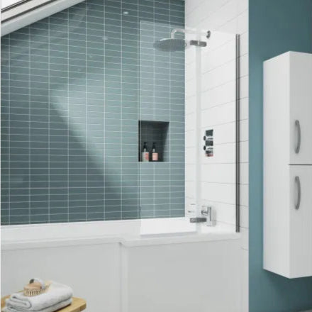 Nuie Square Hinged Bath Screen