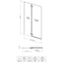 Nuie Square Hinged Bath Screen