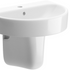 esta wall hung basin semi pedestal 555x430mm, Alessio, Basins, Semi Pedestal Basins, Wall Hung Basins, 4