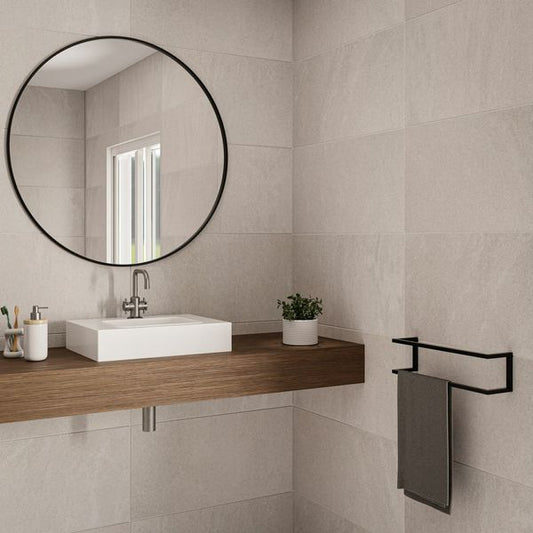 Etna Bone Light Grey Stone Effect Tile 330x660mm