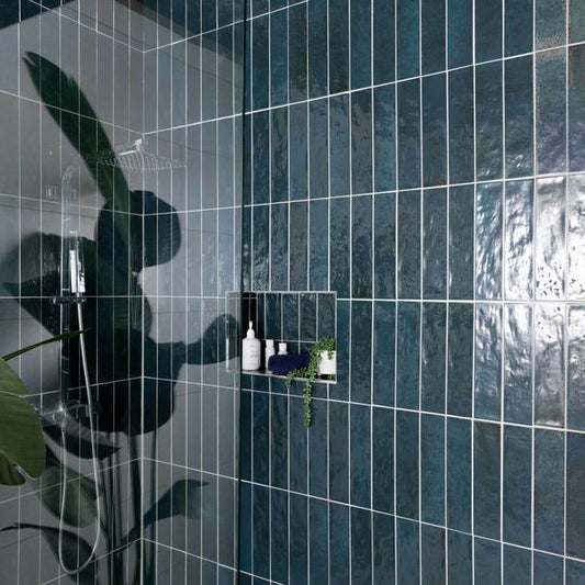 asly blue gloss tiles 300x75mm, Floor Tiles, Metro  Tiles, Porcelain Tiles, Wall Tiles, Blue Tiles, 1