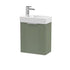 Deco Satin Green 400mm Wall Hung Cabinet & Basin