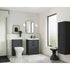Deco Soft Black 500mm Floor Standing 2 Door Vanity & Basin