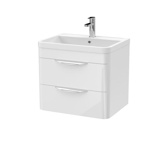 nuie 600mm wall hung vanity polymarble basinfpa002, Nuie, Wall Hung Vanity Unit, 1