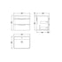 Parade Soft Black 600mm Wall Hung 2 Drawer Vanity & Polymarble Basin
