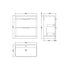 Parade Soft Black 800mm Floor Standing 2 Drawer Vanity & Polymarble Basin