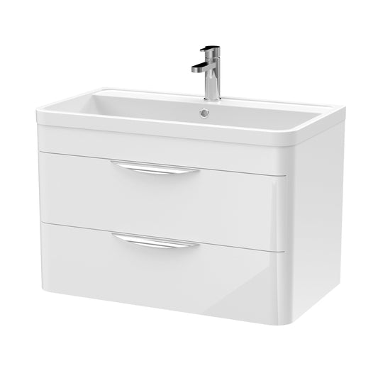 nuie 800mm wall hung vanity polymarble basinfpa005, Nuie, Wall Hung Vanity Unit, 1