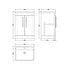 Parade Soft Black 600mm Floor Standing 2 Door Vanity & Polymarble Basin