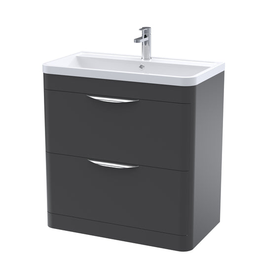 nuie 800mm floor standing 2 drawer vanity polymarble basinfpa1404, Nuie, Sink Vanity Unit, Basin Unit, 1