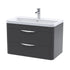nuie 800mm wall hung 2 drawer vanity polymarble basinfpa1405, Nuie, Wall Hung Vanity Unit, 1