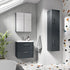 Parade Soft Black 600mm Wall Hung 2 Drawer Vanity & Polymarble Basin