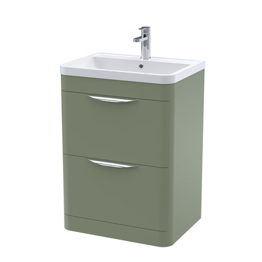 nuie 600mm floor standing 2 drawer vanity polymarble basinfpa801, Nuie, Sink Vanity Unit, Basin Unit, 1