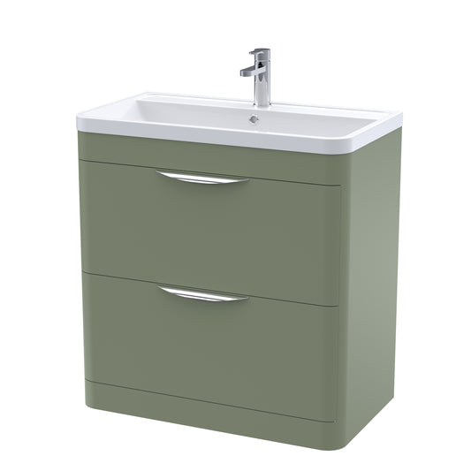 nuie 800mm floor standing 2 drawer vanity polymarble basinfpa804, Nuie, Sink Vanity Unit, Basin Unit, 1