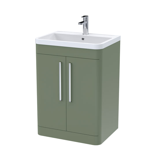 nuie 600mm floor standing 2 door vanity polymarble basinfpa810, Nuie, Sink Vanity Unit, Basin Unit, 1