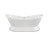 gabriella freestanding bath 1760x700x720mm base white, Baths, Free Standing Baths, Alessio, 2